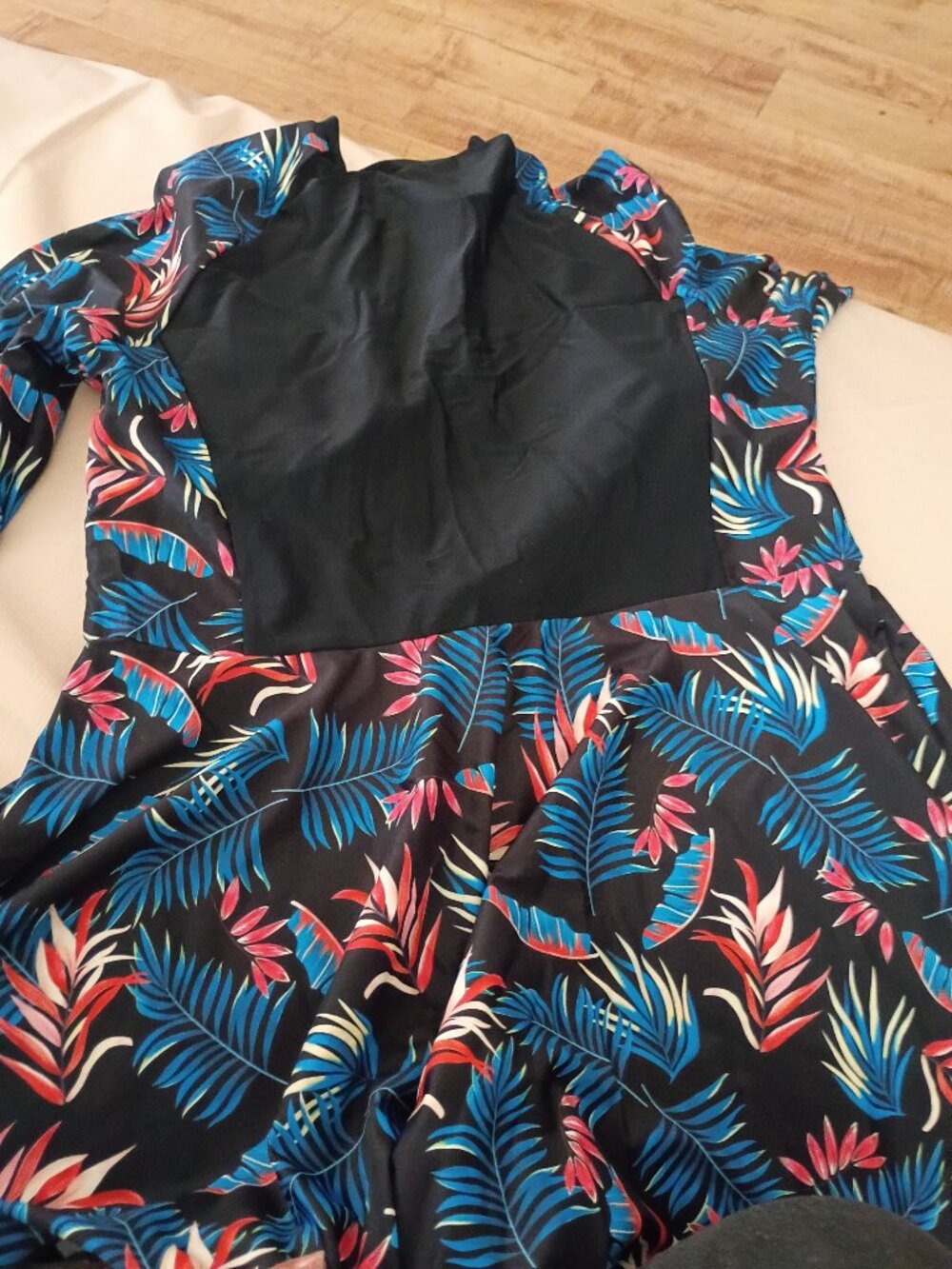 Black long sleeve bathing suit